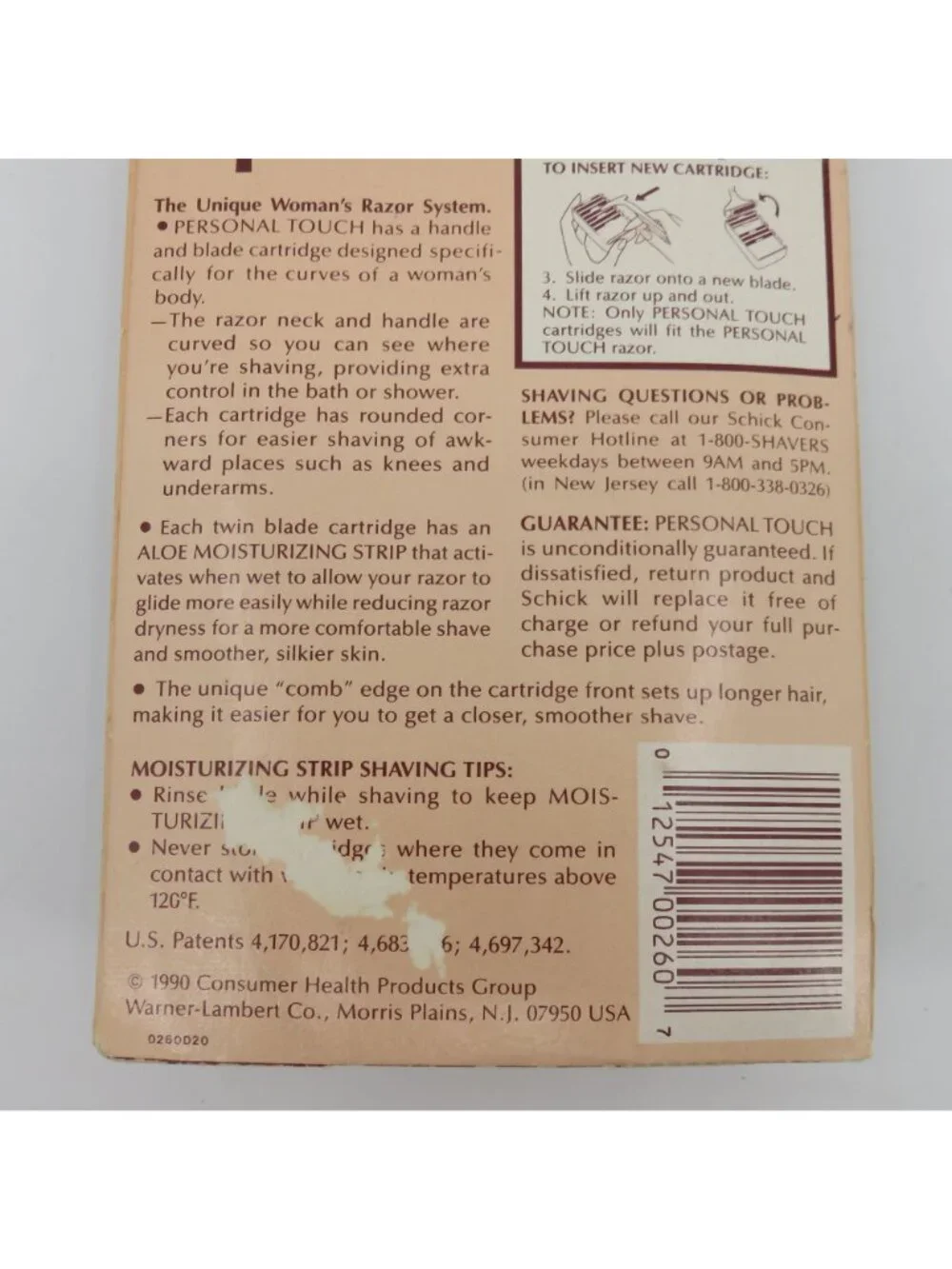 VTG Personal Touch by Schick Womens Shaving Razor 1990 Deadstock NEW In Package